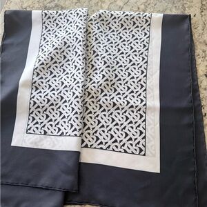 Burberry Gray Silk Scarf
